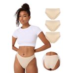 FOREVER MORE 3'lü Dikişsiz Basic Kadın Slip Külot ten-L