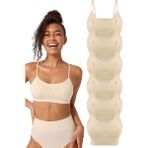 FOREVER MORE 6'lı Kadın Ince Pedli Askılı Dikişsiz Esnek Büstiyer TEN-XL