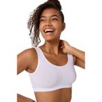 FOREVER MORE Kadın Dikişsiz Kalın Askılı Esnek Büstiyer Beyaz-S