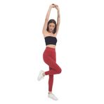 FOREVER MORE Seamless Fitilli Tayt BORDO-S/M