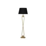 Forever Statik Eskitme Mat Gold Metal Lambader - Siyah