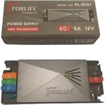 Forlıfe 12V Şerit LED Trafosu 5A 60W - Model NO:FL-5101 - 5 x 12 x 3 cm - Çok Renkli