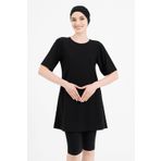 Form Angel Kadın Tesettür Mayo, Düz Renk, Büyük Beden, Kısa Kol, Likralı (Karışık Renk, 6XL)