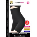 Form Angel Lazer Kesim İz Göstermez Toparlayıcı Kaymaz Kadın Yüksek Bel Uzun Paçalı Korse - 3 Adet