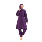 Form Angel Tesettür Mayo (Battal Fermuarlı Düz Renk) (2-3, 5XL) (Mor, M, Tesettür Mayo)