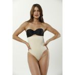 Form Angel Yüksek Bel Karın Toparlayıcı Slip String Kadın Toparlayıcı Tanga Korse Siyah - S - M - Ten