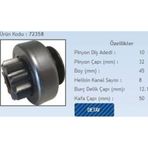 Form Metal Marş Dişlisi 10 Diş 8 Kanal Valeo Tipi Ford Renault Master (1 Ad )
