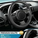 Form Oto Geçmeli Direksiyon Kılıfı 38CM %100 Yerli Üretim Noktalı Siyah Düz Siyah 1.kalite Suni Deri