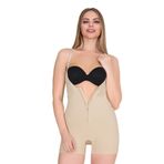 Form Time-Kadın Ten Fermuarlı İnce Askılı Göğüs Altı Boy Korse 9033 (Ten/L/XL)