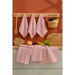 Formeya 6 Adet Mutfak Havlusu Takımı - Mutfak Havlusu - El Havlusu Seti 30 x 50 cm - 30 x 50 cm - Pudra