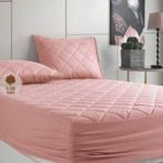 Formeya Alez Pudra %100 Pamuk Kapitone 100x200 cm Yatak Koruyucu Alez Fitted Çarşaf