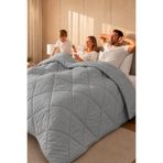 Formeya Antrasit Gri Soft Mikrofiber Yorgan 4 Mevsim Çift Kişilik 195x215 cm