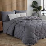 Formeya Antrasit Gri Soft Yazlık Yorgan Tek Kişilik - 155 x 215 cm - Antrasit - Gri