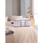 Formeya Baza ve Yatak Altı Uyumlu 4 Adet Lüks Pencereli Dolap Düzenleyici Hurç Baza Altı Hurç 64 x 45 x 22 cm - Beyaz - 64 x 45 x 22