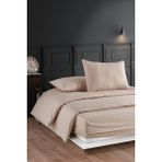 Formeya Çift Kişilik %100 Pamuk Lastikli Çarşaflı Nevresim Takımı 4 Renk - 160 x 200 cm - Kahverengi