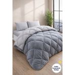 Formeya Çift Kişilik Lüx Gri Wellsoft Yorgan Çift Taraflı 195x215 cm