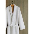 Formeya Gofret Desen Beyaz Lüks Bornoz, Çeyizlik Bornoz, Standart Beden - L/XL - L - XL