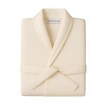 Formeya Gofret Desen Beyaz Lüks Bornoz, Çeyizlik Bornoz, Standart Beden - L/XL