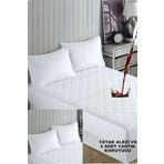 Formeya Mikrofiber Kapitone Fitted Su Sıvı Geçirmez Yatak Koruyucu Alez-2 Adet Yastık Koruyucu Set (180x200)