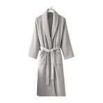 Formeya Premium Pamuklu Unisex Bornoz - Yumuşak Dokulu Hızlı Kuruyan Canlı Renkli Bornoz (Gri, 2XL)