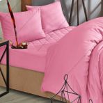 Formeya Pudra Sıvı Geçirmez %100 Pamuk Kapitone Alez Ve Nevresim Set - Pembe - 120 x 200 cm