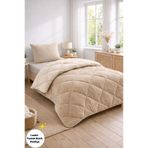 Formeya Tek Kişilik Lüx Bej Wellsoft Yorgan Çift Taraflı 155x215 cm