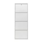 formood Kilitli 4'lü Metal Ayakkabılık - Beyaz - Ral 9016