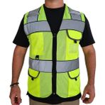 Formteks 7 cm Reflektörlü Fileli Mühendis Tipi Uyarı Yelek - Kırmızı - 3XL
