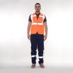 Formteks Reflektörlü Mühendis Yelek Turuncu - XL
