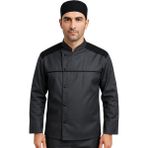 Formteks Yağ ve Kir Itici Unisex Aşçı Ceketi Garnili Füme - 2XL