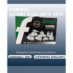 Formül Kombi Bağlantı Seti Düz | Dayanıklı, Sızdırmaz Ve Kolay Montajlı Kombi Tesisat Bağlantı Seti