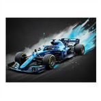 Formula Yarış Arabası Desenli Ahşap Tablo 25cmX 35cm