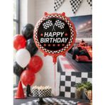 Formula Yarış Temalı Happy Birthday Folyo Balon – Doğum Günü Süsü 45 cm