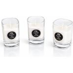 Formzen Bardak Mum 3’lü Set – Dekoratif Cam Bardak Mum | Ev Dekorasyonu ve Ortam Mumları - Beyaz
