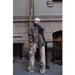ForOre LEOPAR GABARDİN İÇİ KAPİTONELİ FERMUARLI MONT CEKET