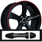 Forrd C-Max Için Uyumlu Aksesuar Oto Kapı Kolu/jant Sticker 10 Adet 10*1,5 cm - Siyah - Standart