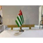 Fors Bayrak Abhazya Masa Bayrağı Krom Direkli Tekli Bayrak - Yeşil - Beyaz