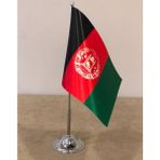 Fors Bayrak Afganistan Masa Bayrağı Krom Direkli İkili Bayrak