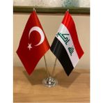 Fors Bayrak Krom Direkli İkili Irak Bayrağı
