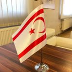 Fors Bayrak Krom Direkli Kktc Masa Bayrağı Tekli