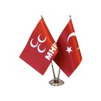 Fors Bayrak Mhp Masa Bayrağı 2'li Set