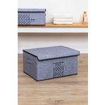 FORSACE 2'li Çok Amaçlı Keçe Kapaklı Katlanır Maxi Kutu Giysi Hurçu Dolap İçi Organizeri Gri 47x37x24 cm
