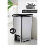 Forsace 40 Lt Slim Pedallı Plastik Çöp Kovası - Çok Renkli