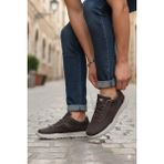 Fort 0226 Dks Keten Rahat Hafif Sneaker Erkek Ayakkabı - Kahve