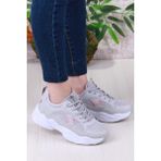 Fort 2107 Lmb Rahat Hafif Kalın Taban Sneaker Kadın Spor Ayakkabı - Gri