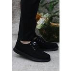 Fort Dks 023 Siyah Hafif Rahat Keten Sneaker Erkek Ayakkabi