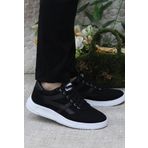 Fort Dks 2004 Siyah Beyaz Hafif Rahat Keten Sneaker Erkek Ayakkabi