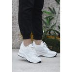 Fort Guja 24K304 Beyaz Taş Detaylı Kalın Taban Sneaker Kadın Ayakkabı