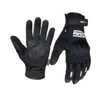 FORTE GT 07 Softshell Motosiklet Eldiveni, Rüzgar Geçirmez ve Su İtici Kumaş, Dokunmatik Ekran Uyumlu, Avuç İçi Takviyeli ve Korumalı Sürüş Eldiveni, Unisex Tasarım (Small)