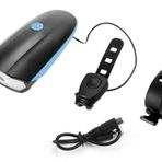 Forte Gt 250 Lümen Bisiklet Ön Farı 2 İn 1 Korna 140 Db Xbyc 6163 Usb Şarjlı Mavi